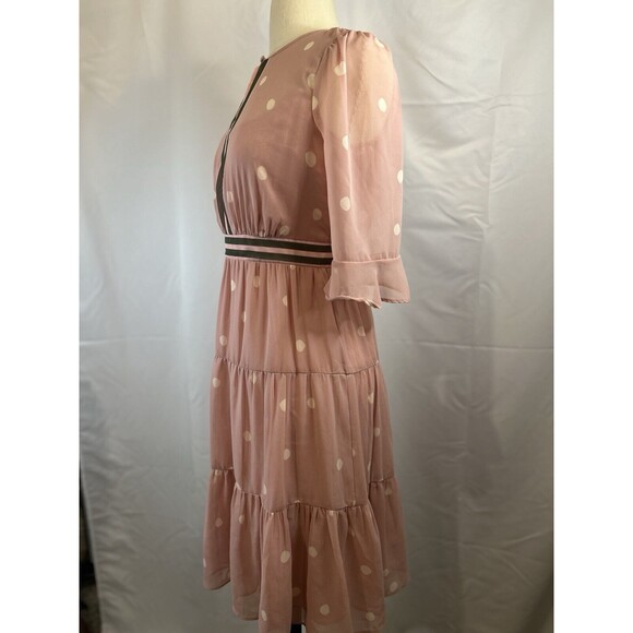 NWT Anthro Gal Meets Glam Finley Tiered Polka Dot Midi Dress Size 0 Petite - Picture 12 of 12